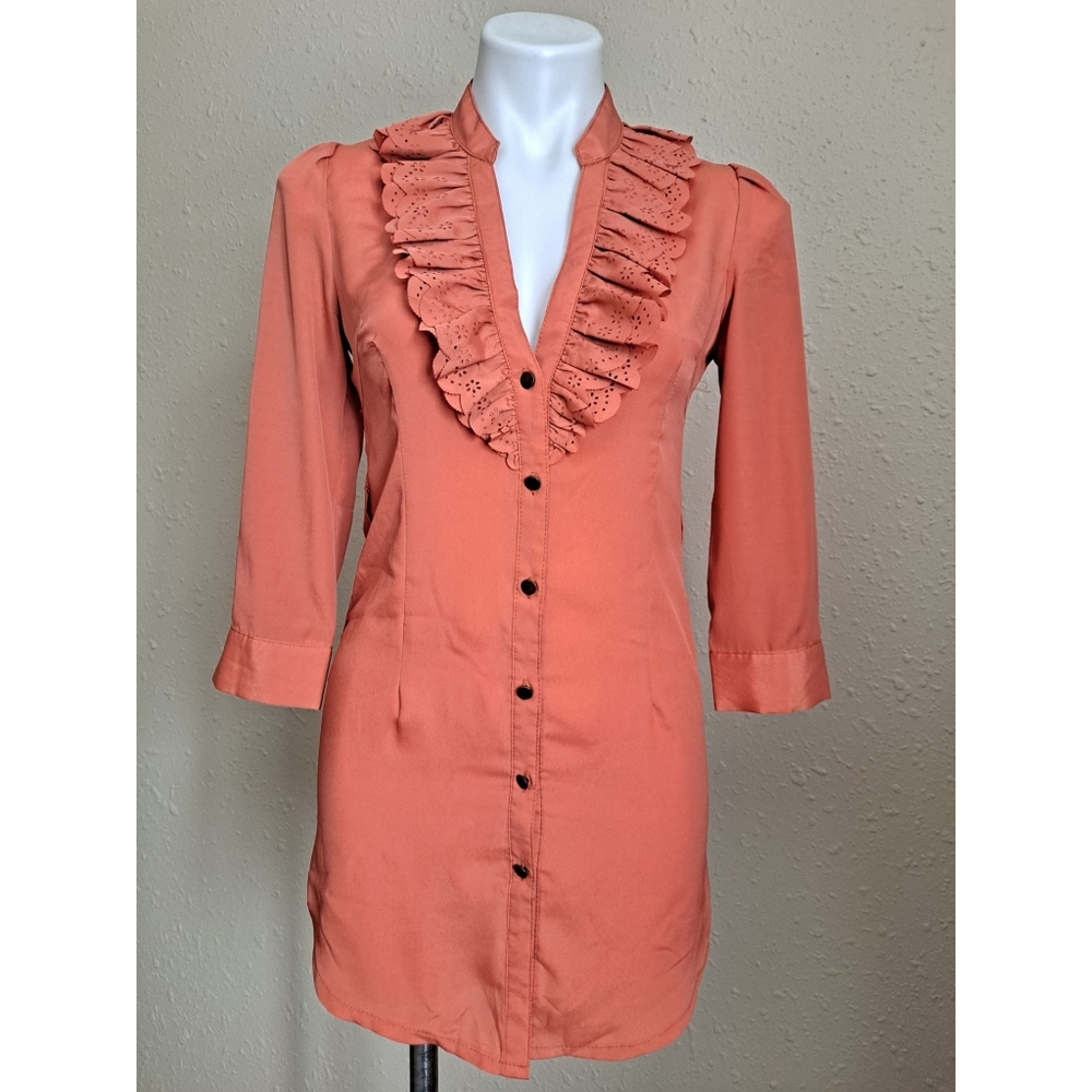 💥Flaunt Button Down Tunic Blouse Top